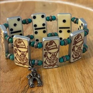 ❗️LAST CHANCE ❗️ Handmade mini domino cowboy themed stretchy bracelet NEW